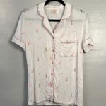 In My Sundays Champange Print Short sleeve and Short Size Small White Photo 0