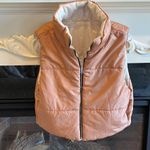 Vine & Valley Puffer Vest Reversible Beige Tan Womens XL New Photo 6