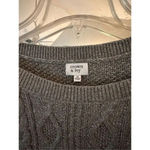 Crown & Ivy Crown‎ & Ivy Metallic Ribbed Sweater Size Medium. silver/Gray Photo 2