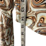 Brown & Teal Hippie 70s Style Crop Top Long Sleeve Shirt Women’s Size Medium! Blue Photo 3