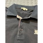 Burberry  Brit Polo Shirt Womens XXL Black Tartan‎ Nova Check Accent Collared Photo 3