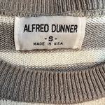 Alfred Dunner  taupe and white striped short sleeved roundneck sweater, size S Photo 5