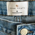 True Craft High Ride Straight Jeans Light Wash Denim Distressed  Womens 6 New Photo 5
