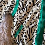 Casual Isle Vtg   Animal Print Jacket with Green Accents size M Photo 2