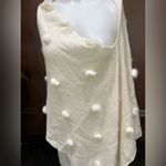 InCashmere Soft Cream Knit Poncho Photo 2