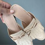 J.Crew | Nude Cream Suede Mules with Fringe 5 Heeled Kiltie penny academy Photo 2