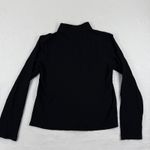 Eileen Fisher Black Full Zip Mock Neck Jacket Cardigan Top Size S Made in USA Photo 7