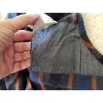 prAna Women's Golden Canyon Flannel Shirt 100% Organic Cotton Rich Sapphire Sz S Photo 8