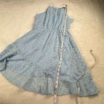 Crystal Doll  Mini Dress Womens M Blue Floral Eyelet‎ Sleeveless Fairy Dollette Photo 9