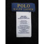Polo Ralph Lauren Wool Knit Scarf Black Adult Unisex Neck Warmer Fringe Pony Photo 2