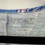 ESCAPE by Habitat Clothes Blue Floral Print V Neck Mini Tunic Dress Small Photo 3