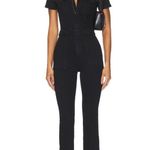 Good American NWT  Fit For Success Petite Black Denim Jumpsuit Size Medium Photo 0