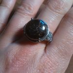 Matrix Silver Shungite and White Zircon Stainless Steel Ring (Size 10) Photo 11