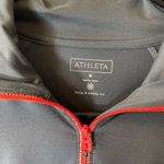 Athleta Malibu Half Zip Active Hike Jacket Pullover in Grey/Red Sz Medium Photo 1