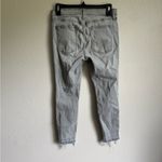 Pistola  Light Wash Gray Distressed Raw Hem Ankle Skinny Jeans Womens 28 Stretch Photo 3