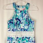 Lilly Pulitzer | Ashlyn Shift Dress Elephant Appeal Turquoise White Sleeveless 2 Photo 1