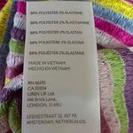 Urban Outfitters  BOG 90s Textured  Rainbow Striped Crochet Crop Tank Top Size S Photo 3