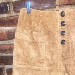 Altar'd State  Brown Tan Corduroy Button-Fly Mini Skirt Women's Size Medium Photo 2