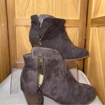Bella Marie Brown Ankle Booties with Stacked Heel Photo 5