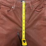 Paige  Hoxton 27 High Waist Ankle Skinny Coated Jeans Burgundy Dust Luxe Photo 11