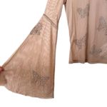 Guess Fiamma Bell-Sleeve Butterfly Mesh Top NWT XS Photo 4