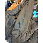 Vintage Gantos Hong Kong Puzzle Piece Appliqué Bomber Jacket 100% Cotton L Black Size M Photo 12