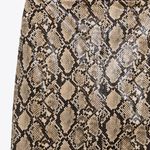 ZARA NEW Faux Leather Snake Print Slit Long Skirt Photo 3