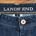 Land’s End dark wash midrise straight leg jeans women’s size 6 Blue Photo 3