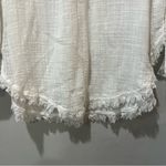 Free People  Talk to Me Lightweight Gauzy Button Down in Ivory Size Small Photo 5