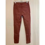 Free People  Burgundy Maroon Mid Rise Skinny Denim Jeans Pants Photo 7