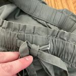 Loft ANN TAYLOR Olive Green High Rise Drawstring Cotton Pull On Paperbag Shorts Photo 14
