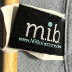 MiB Women Tunic Top 2X Slate Blue Button Front Textured Cotton Lagenlook Coastal Photo 5