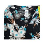 Requirements  petite medium mid length black skirt bright blue floral pattern​ Photo 1