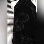 Sophia Michelle Medium Silk Halter Top Solid Black Burn Photo 2