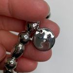 Chico's Chico’s Ari Shine Silver-Tone Medallion Stretch Bracelet NWT OS Zinc Metallic Photo 2