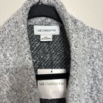 Liz Claiborne NWT Two-Tone Gray Fuzzy Fleece Cardigan - Size XXL Photo 2