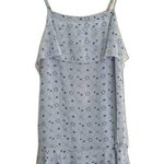 Avec Les Filles NWT  Dylan Slip Mini Sleeveless Dress Womens Size L Blue Chiffon Photo 0