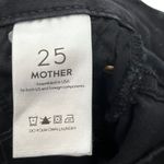 Mother Looker Ankle Fray Jeans Guilty As Sin Black Cropped Frayed Womens Size 25 Photo 12