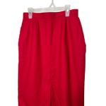Vintage Evan Picone 100% Wool Skirt Womens Size 8 Red Lined Union Made USA Photo 1