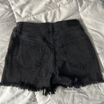 Hollister  Black Jean Shorts with Frayed Hem Photo 1