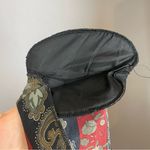 Vintage Dress 80s Pencil Petal Hip Skirt Layer Striped Floral Women Retro Black Red Photo 12