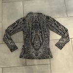 Athleta  Black & White Printed Long Sleeve Quarterzip Photo 2