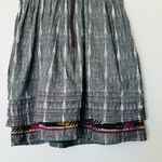 Free People New Romantics Weather Vane Gray Tribal Ikat Print Mini Dress Size 4 Photo 9
