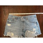 Levi's  High Rise Light Wash Distressed Denim Jeans Size 33 Photo 4