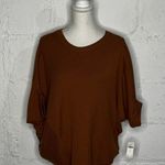 Anthropologie Women's Vanessa Ribbed Knit Poncho Sweater Honey Size XS NWT Photo 1