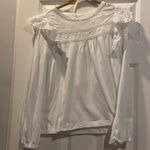 J.Crew White ruffle shirt Photo 0