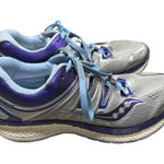 Saucony  Hurricane ISO Women’s Running Shoes Gray Purple 7.5 Missing Insoles Photo 0