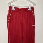Aritzia Wilfred Free Shimada red track pants with ankle zip size XXS Photo 3