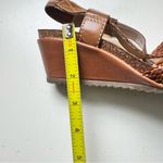 G.H Bass Women's Cognac Brown Remy Strappy Braided Pattern Wedge Sandals Sz 7 Photo 3