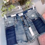 William Rast  High Rise Denim Jean Shorts Cutoffs Button Fly Women 25 Dual Upbeat Photo 3
